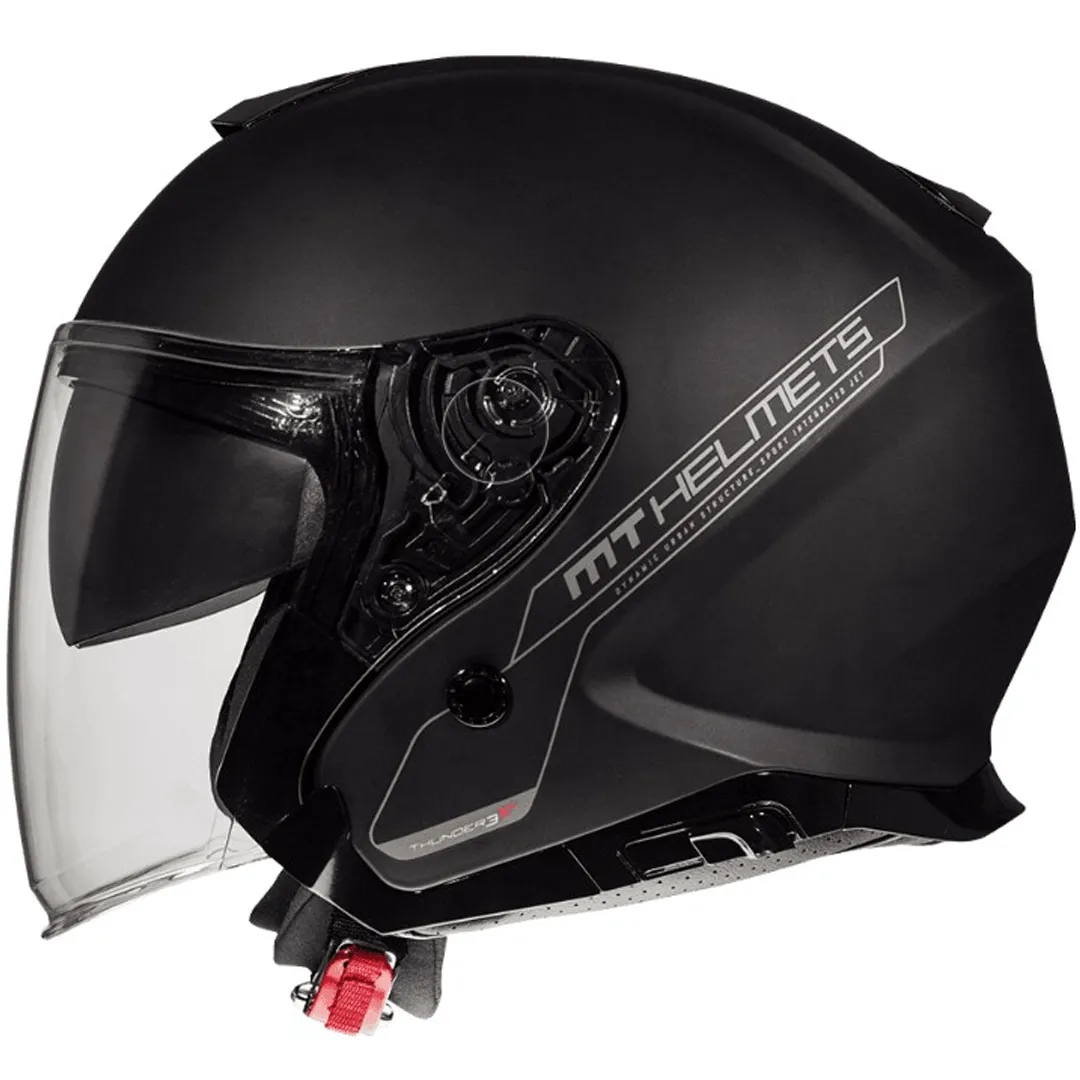 Moto kaciga MT Helmets Thunder 3 SV mat crna – prednji pogled