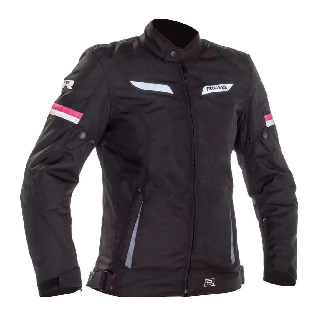 Moto jakna Richa Lena 2 WP Pink – prednji pogled