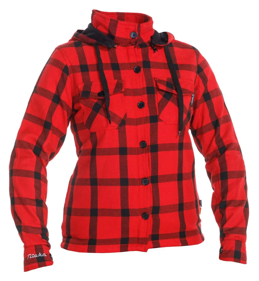 Moto jakna Richa Lumber Hoodie Lady crvena