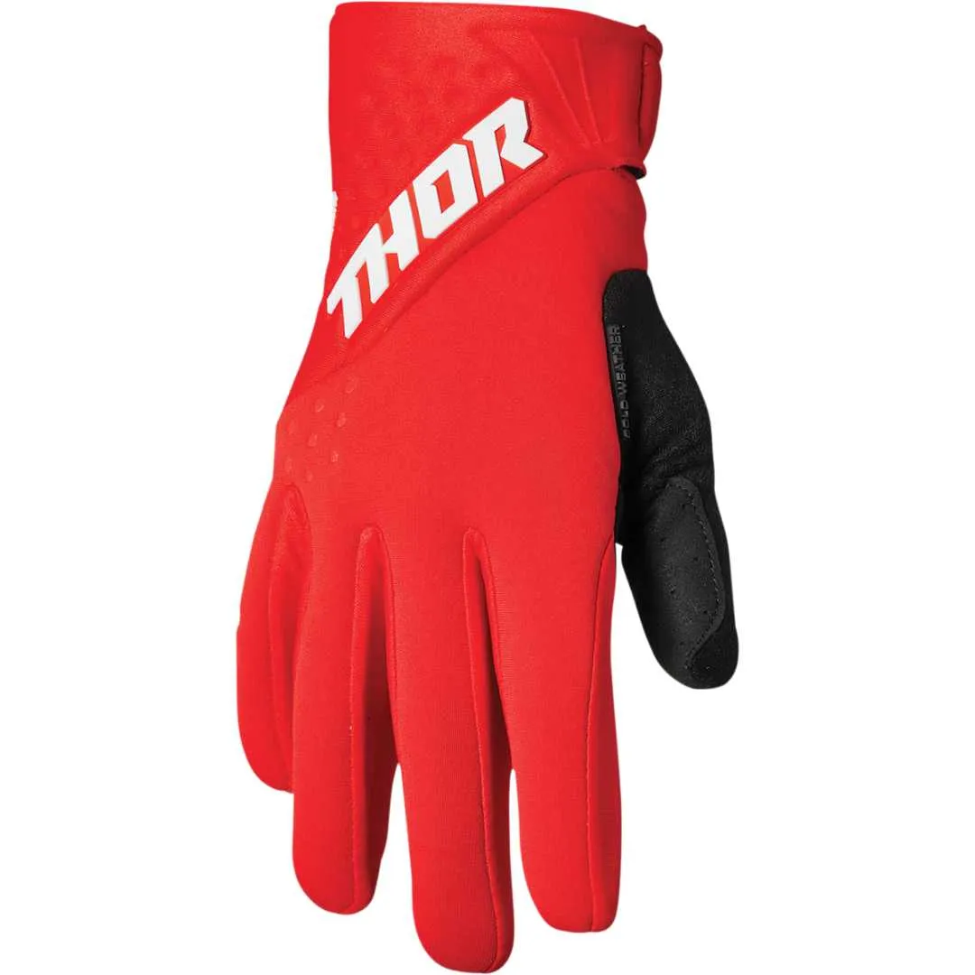 Motokros rokavice Thor Spectrum Cold rdeča