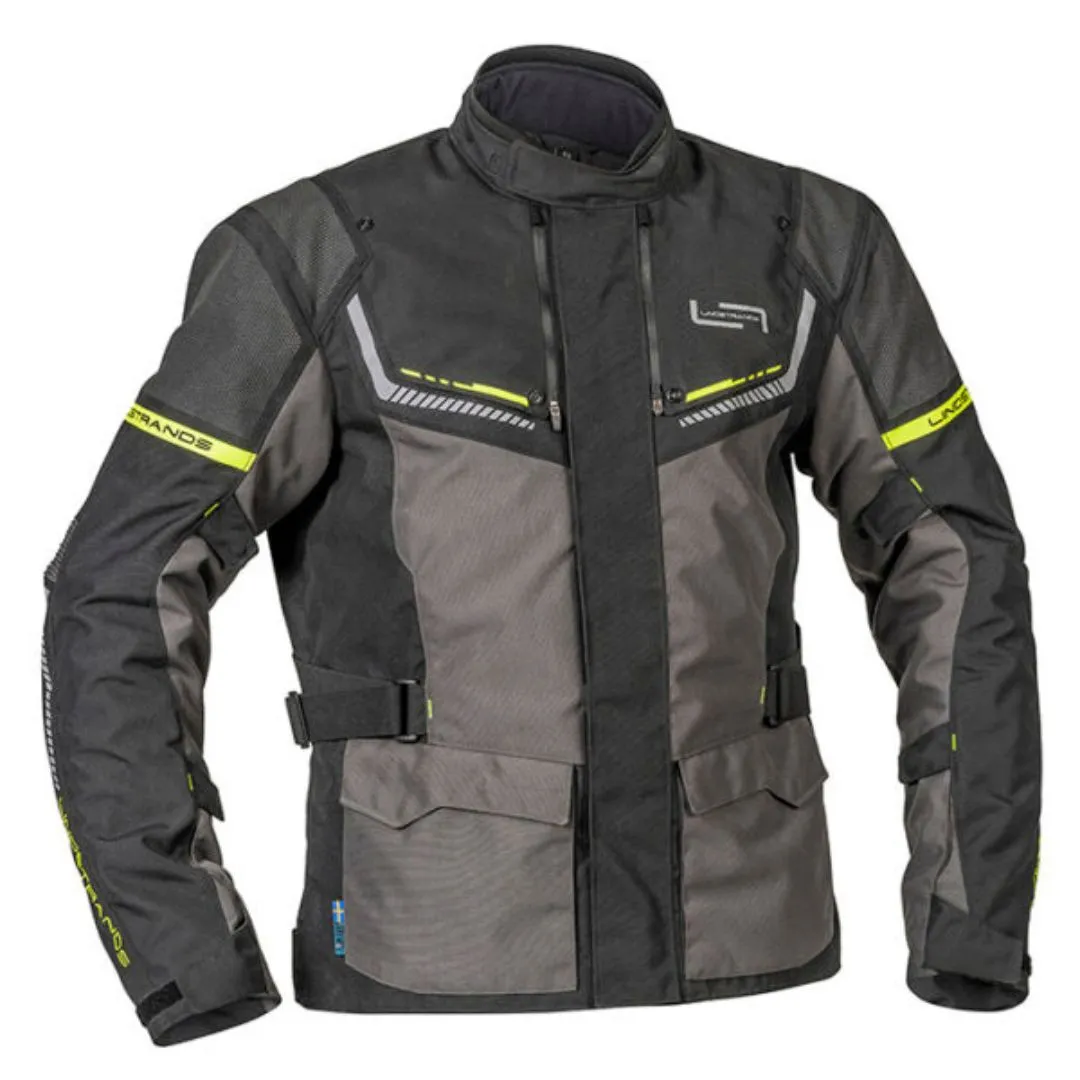 Moto jakna Lindstrands Sylarna Crno Siva Neon