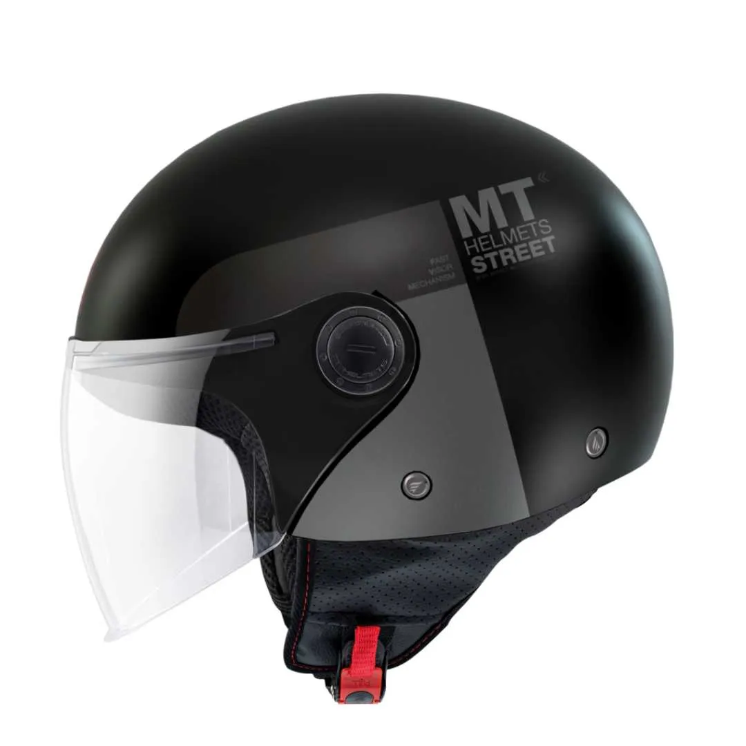 Jet kaciga MT Helmets Street Inboard D2 Matt crna