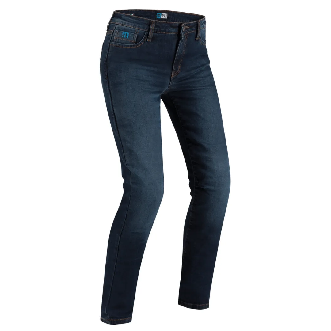 Moto traperice PMJ Cafe Racer jeans plave lady