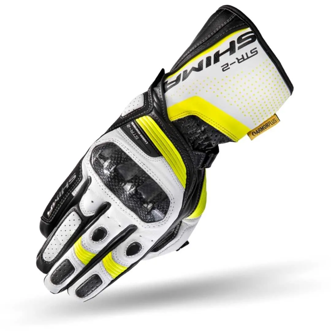 Moto rukavice Shima STR 2 Fluo – pogled sprijeda