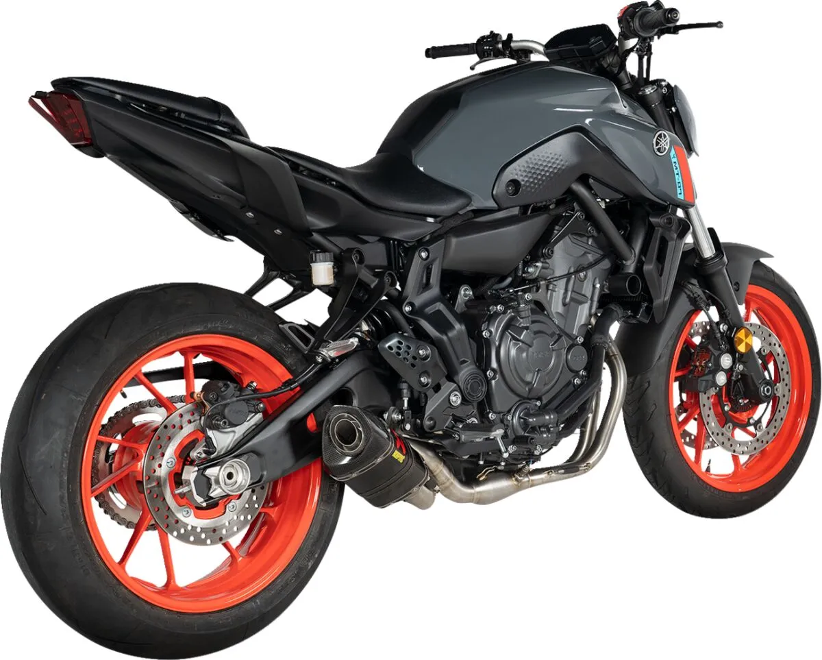 Ispušni sustav S-Y7R2-AFC za Yamaha XSR 700 / Tracer 7 / MT-07 (2014–2024) – pogled s desne strane