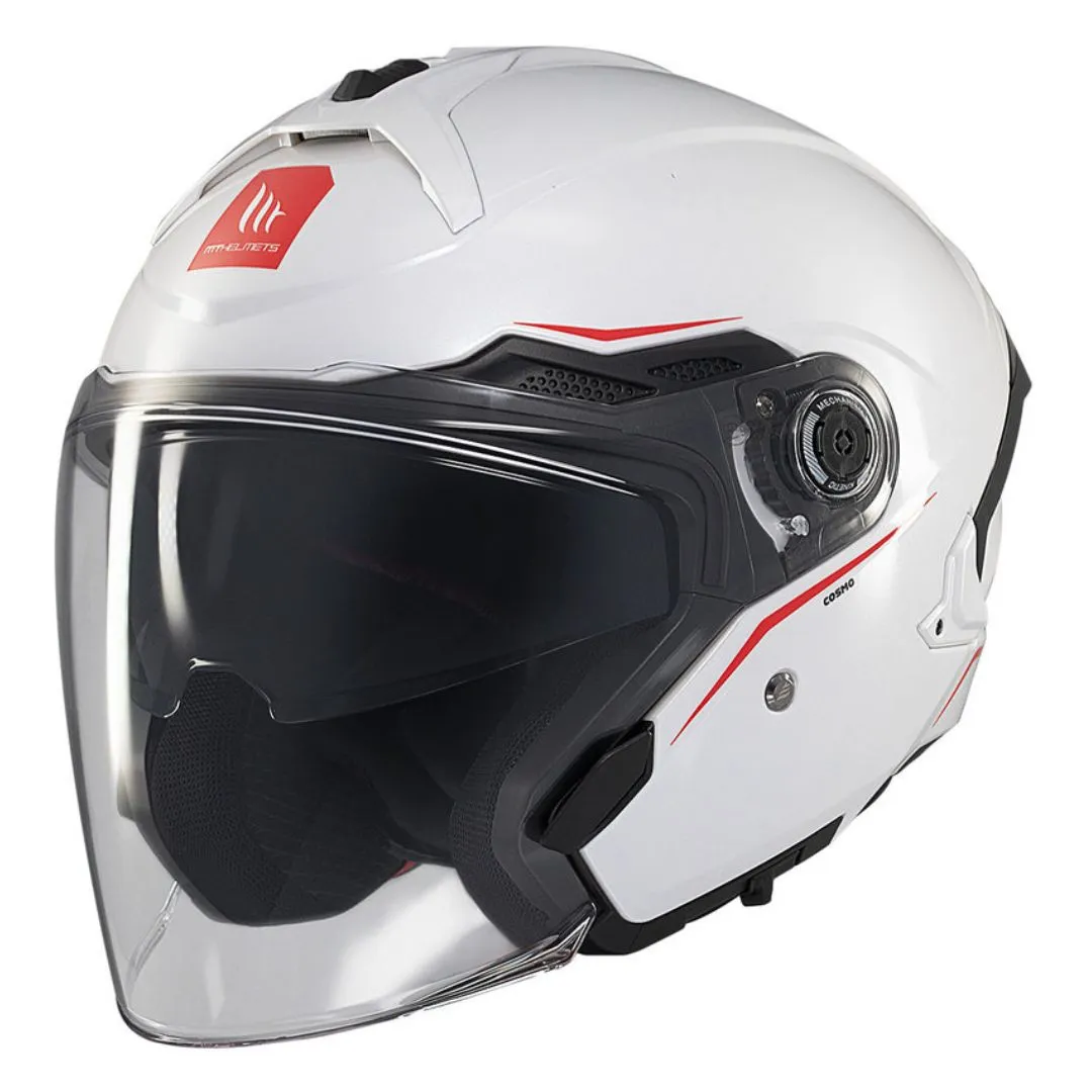 Jet kaciga Mt Helmets Cosmo SV Solid A0 bela