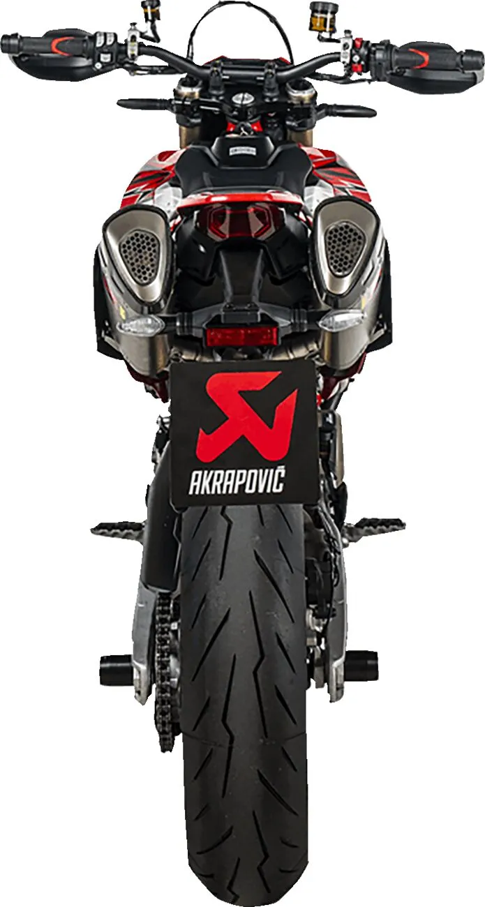 Dvostruka konfiguracija Akrapovič Slip-On Line ispušnog sustava na Ducati Hypermotard 698 ABS