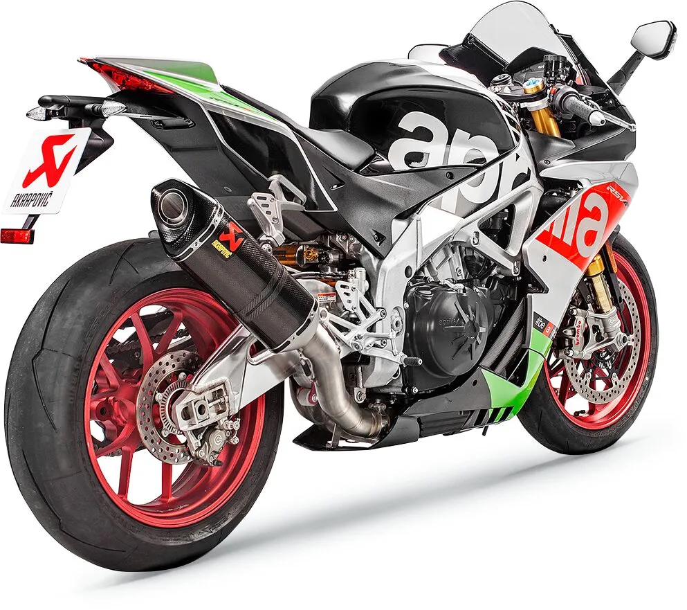 Akrapovič Slip-On Line ispušni sustav montiran na Aprilia RSV4 / Tuono V4