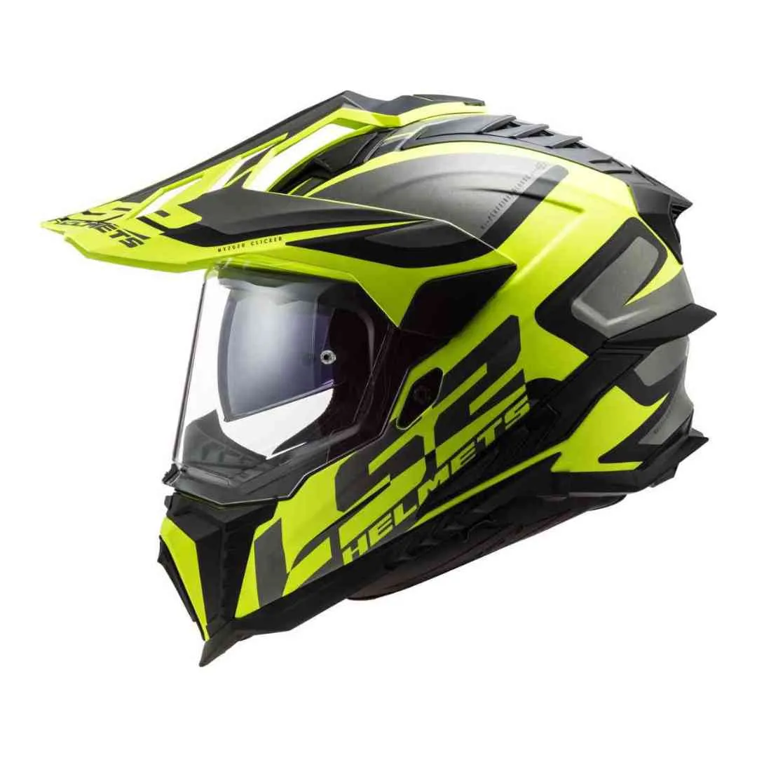 LS2 MX701 Explorer Alter Matt enduro kaciga – crno žuta fluo, bočni pogled