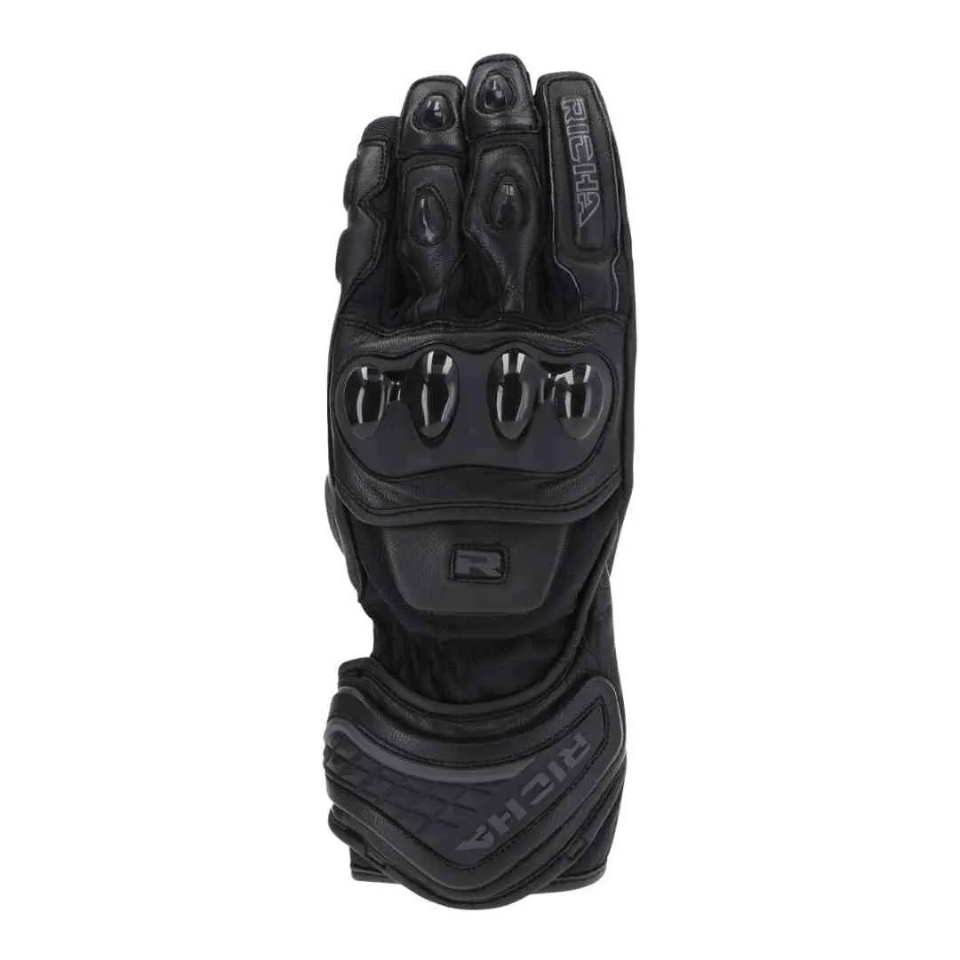 Moto rukavice Richa Warrior Evo Lady crne – gornji pogled