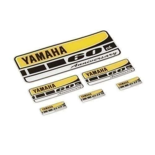 Set Yamaha 60th Anniversary naljepnica na bijeloj pozadini