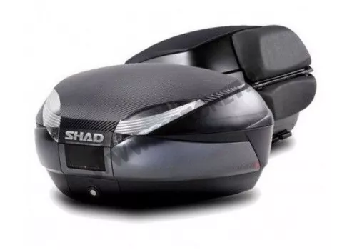 Kofer za motor Shad SH48 Carbon boje s naslonom