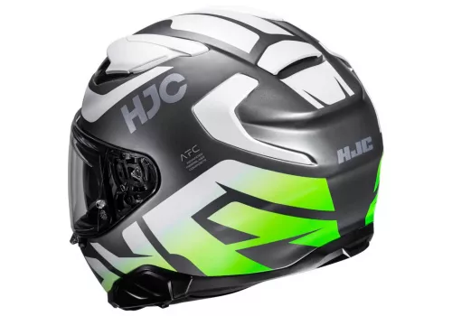 Moto kaciga HJC F71 Bard crno bijela zelena