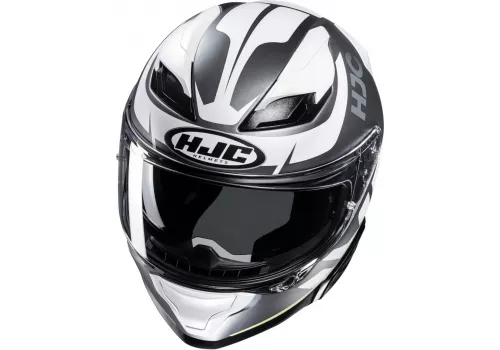 Moto kaciga HJC F71 Bard crno bijela zelena