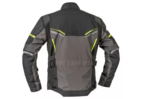 Moto jakna Lindstrands Sylarna Crno Siva Neon