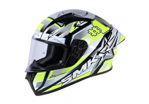 Moto kaciga SMK Stellar Uno Sport Neon Siva