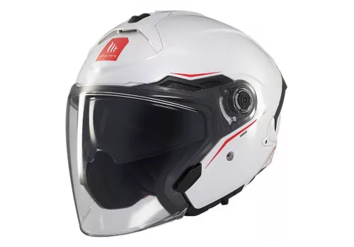 Jet kaciga Mt Helmets Cosmo SV Solid A0 bela
