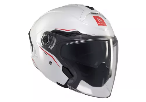 Jet kaciga Mt Helmets Cosmo SV Solid A0 bela