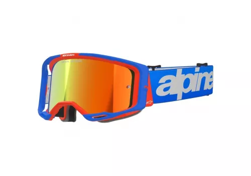 Kros naočale Alpinestars Vision 8 Wordmark Mirror plava narančasta