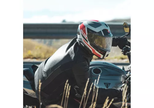 Moto kaciga Schuberth S3 Daytona sivo bijela crvena