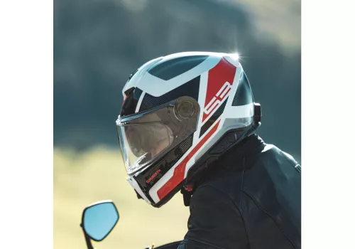 Moto kaciga Schuberth S3 Daytona sivo bijela crvena