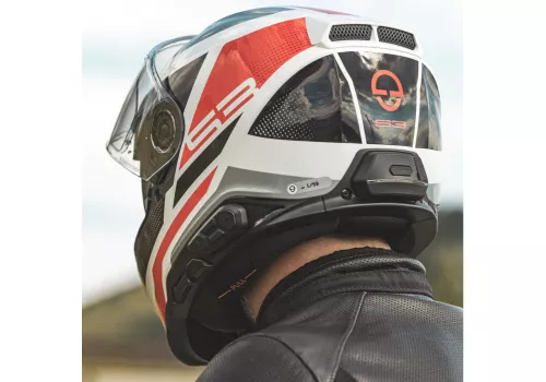 Moto kaciga Schuberth S3 Daytona sivo bijela crvena